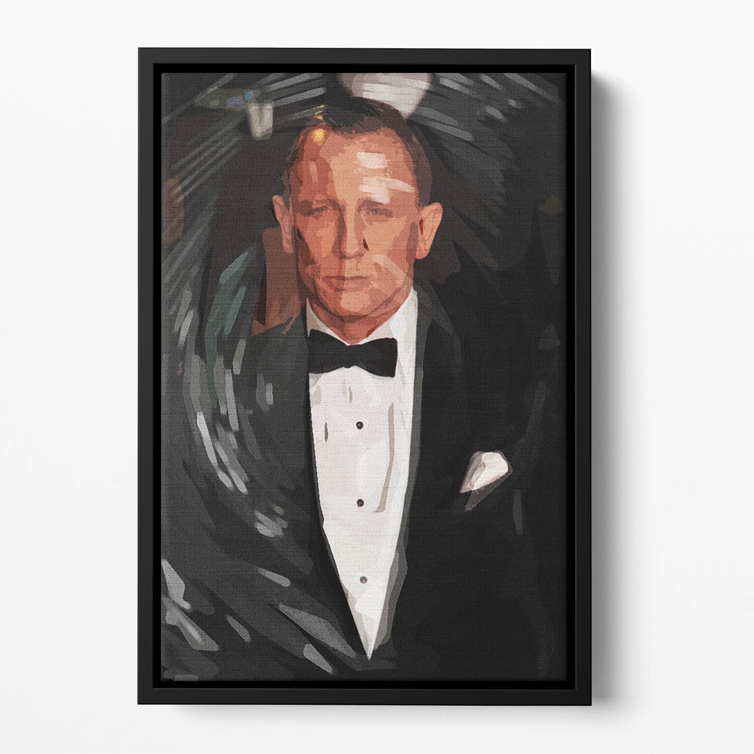Daniel Craig James Bond Pop Art Floating Framed Canvas