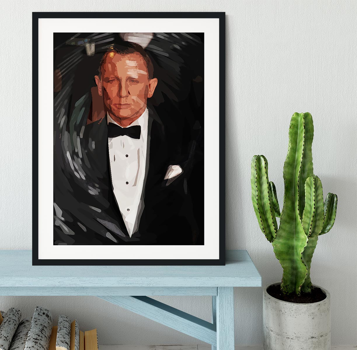 Daniel Craig James Bond Pop Art Framed Print - Canvas Art Rocks - 1