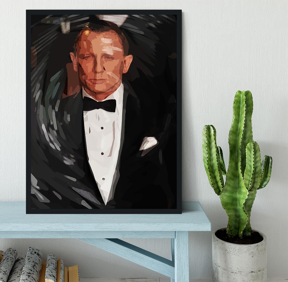Daniel Craig James Bond Pop Art Framed Print - Canvas Art Rocks - 2