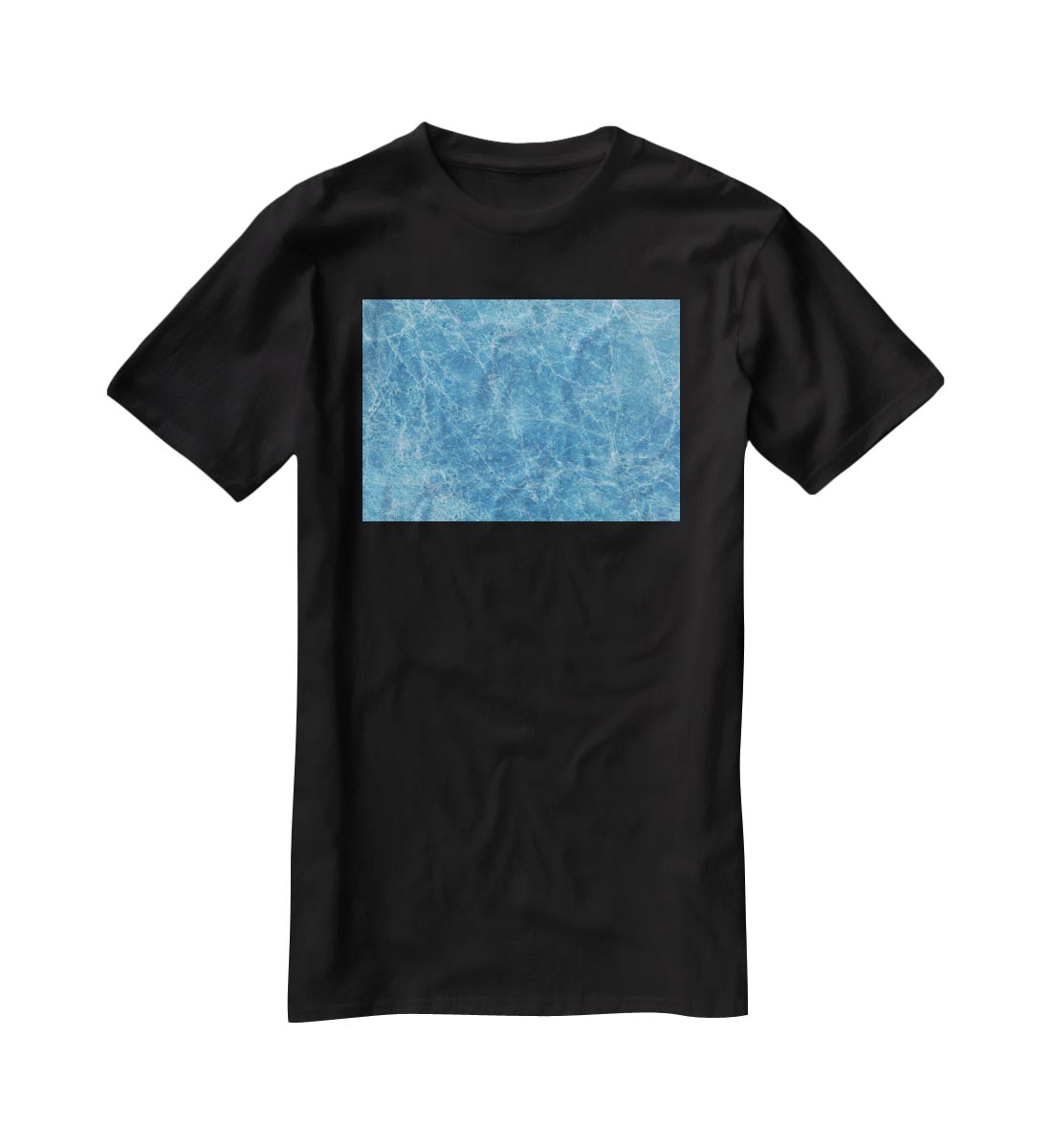 Dark Blue Marble T-Shirt - Canvas Art Rocks - 1