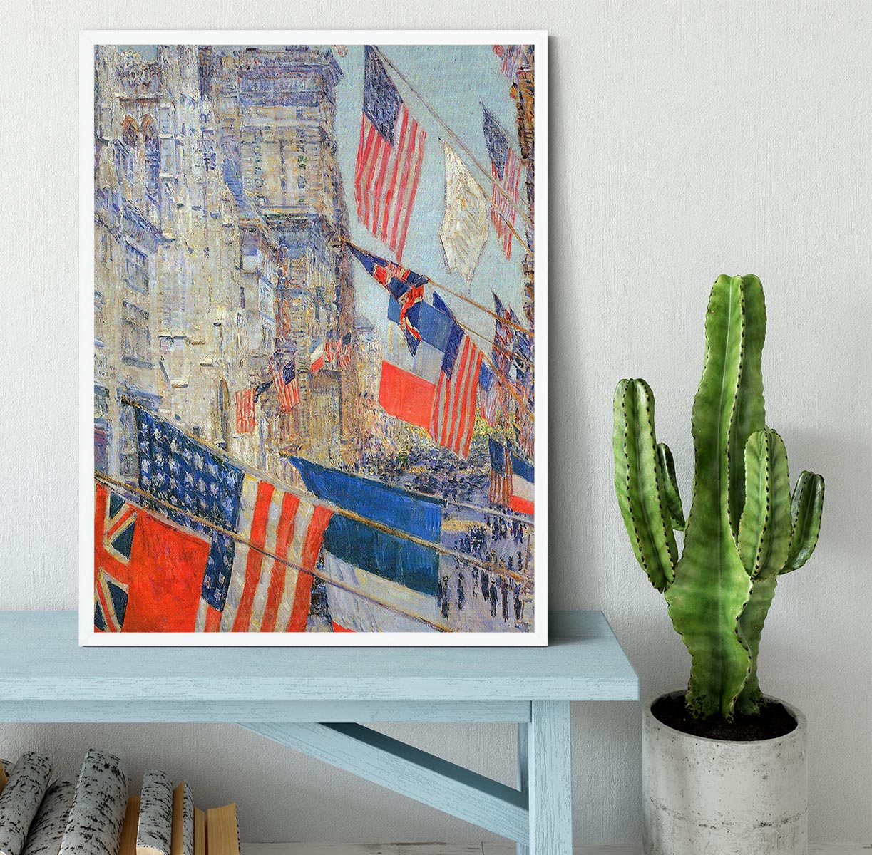 Day of allied victory 1917 by Hassam Framed Print - Canvas Art Rocks -6