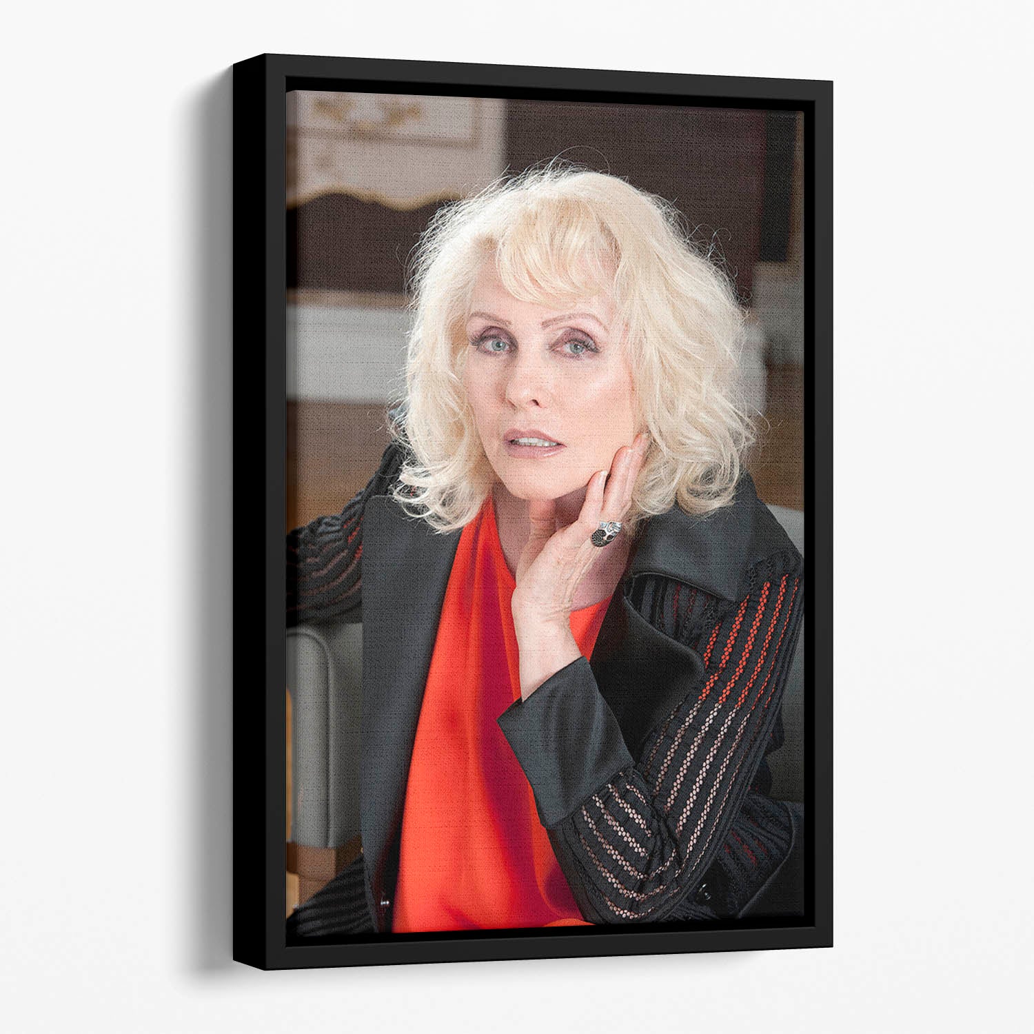 Debbie Harry in 2014 Floating Framed Canvas