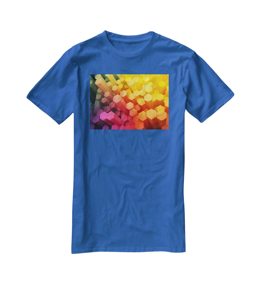 Dimensional Hexagons T-Shirt - Canvas Art Rocks - 2