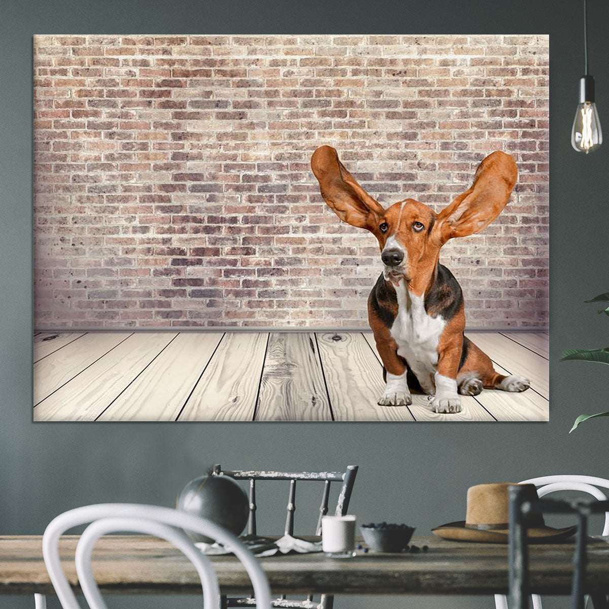 Dog Listening Animal Ear Canvas Print or Poster - Canvas Art Rocks - 3