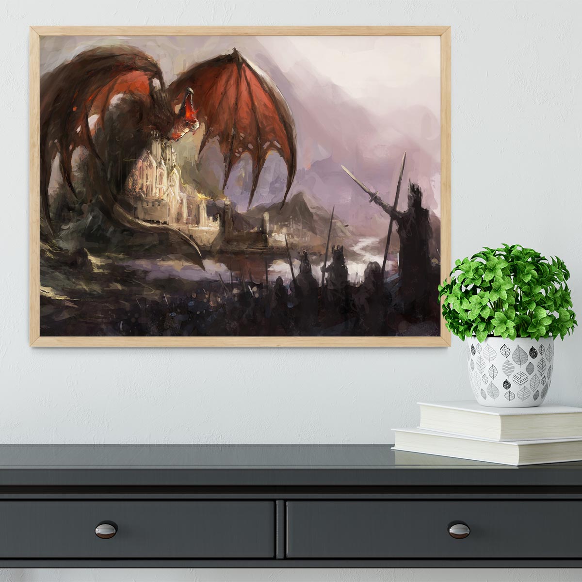 Dragon Framed Print - Canvas Art Rocks - 4