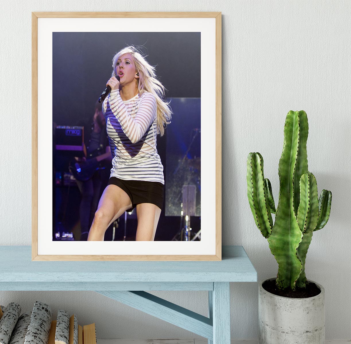 Ellie Goulding on stage Framed Print - Canvas Art Rocks - 3