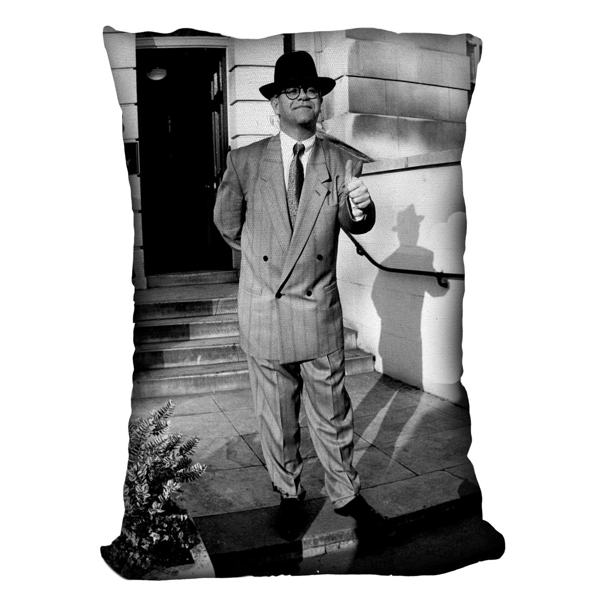 Elton in 1988 Cushion - Canvas Art Rocks - 4