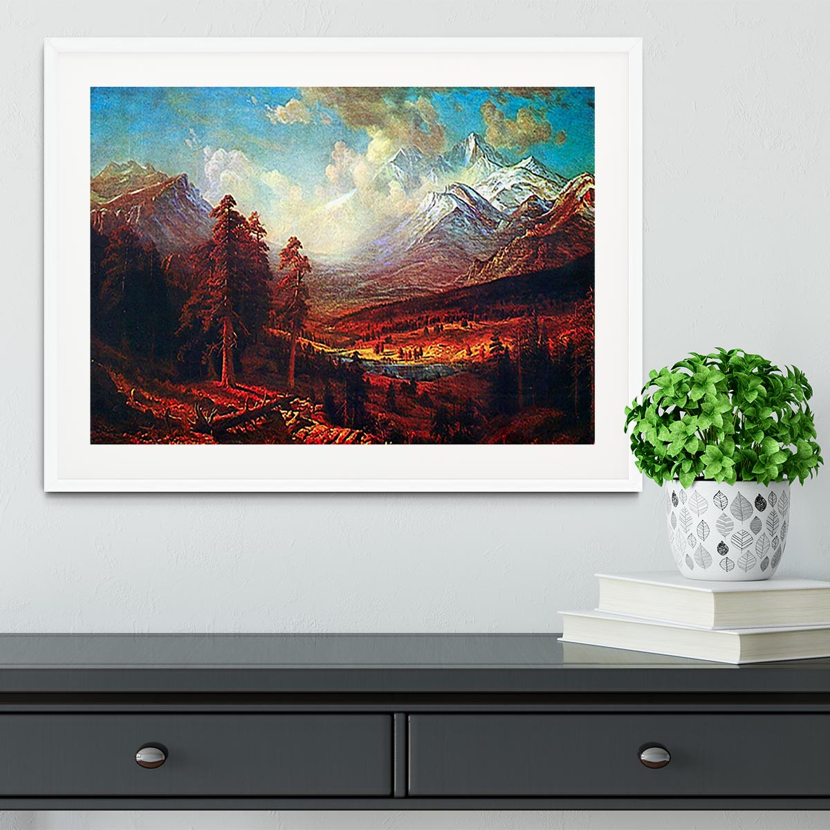 Estes Park by Bierstadt Framed Print - Canvas Art Rocks - 5