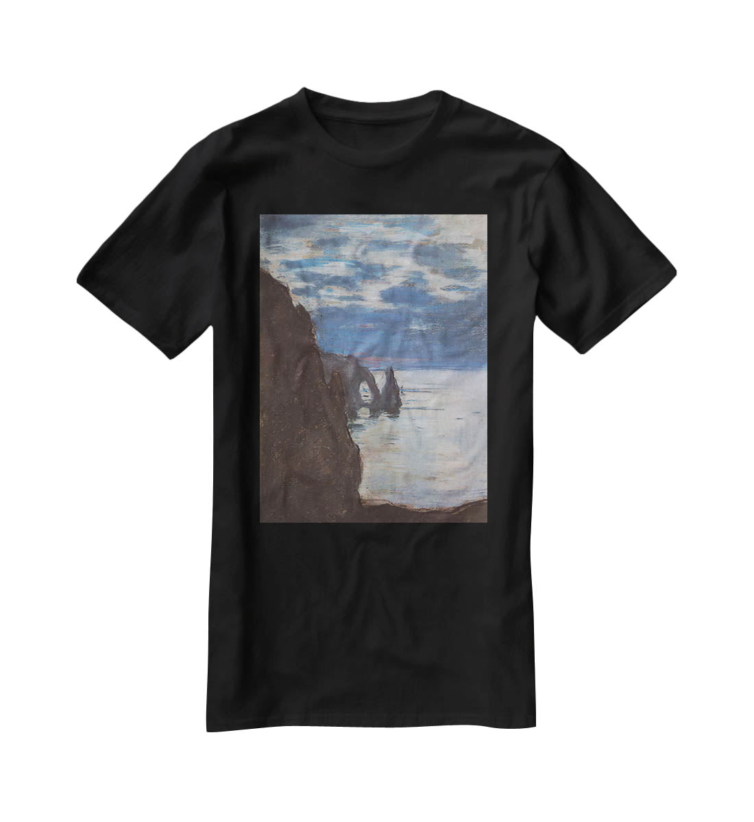Etretat by Monet T-Shirt - Canvas Art Rocks - 1