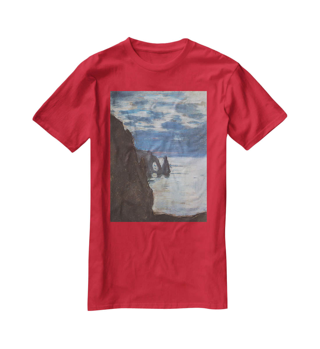 Etretat by Monet T-Shirt - Canvas Art Rocks - 4