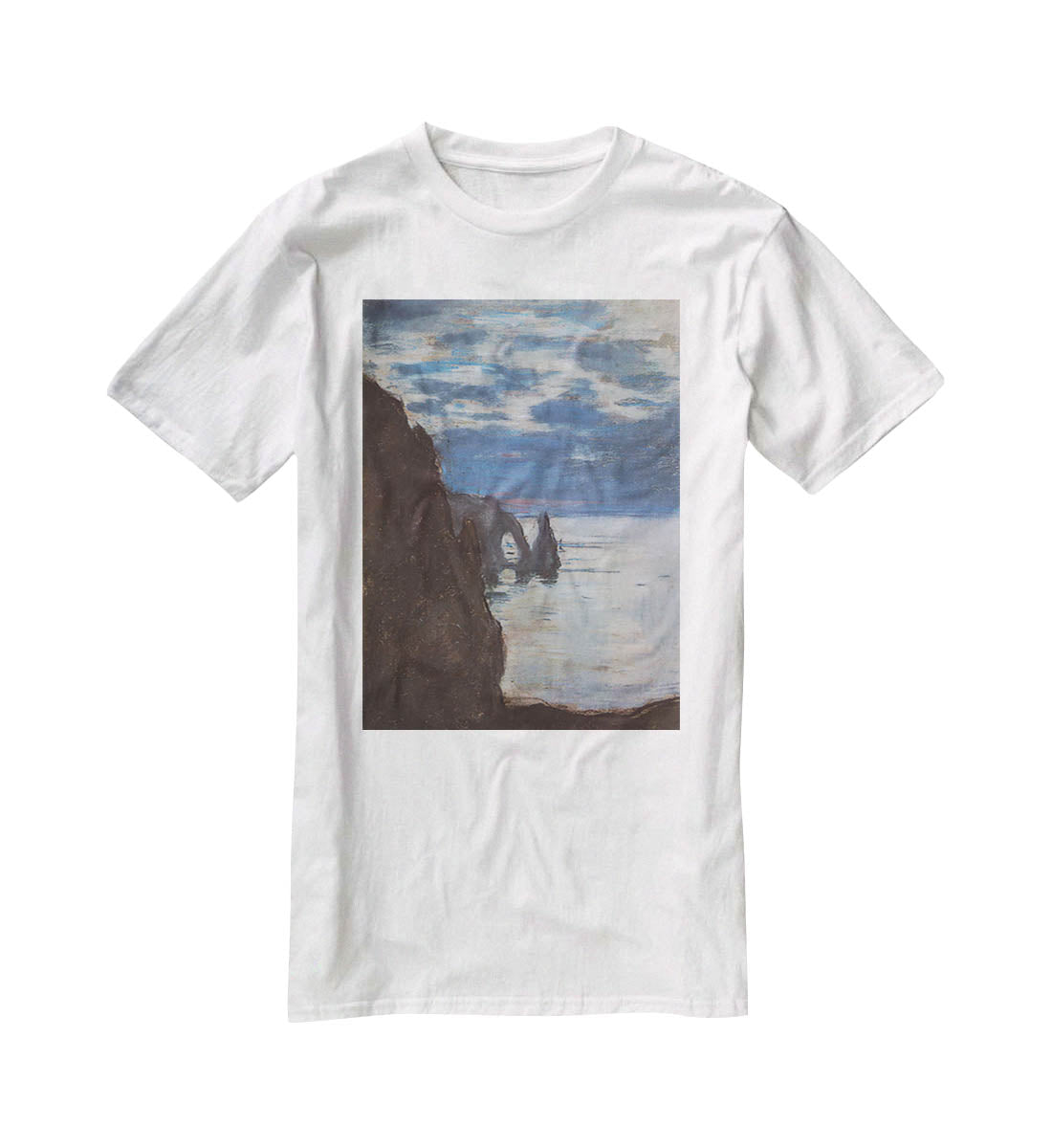 Etretat by Monet T-Shirt - Canvas Art Rocks - 5