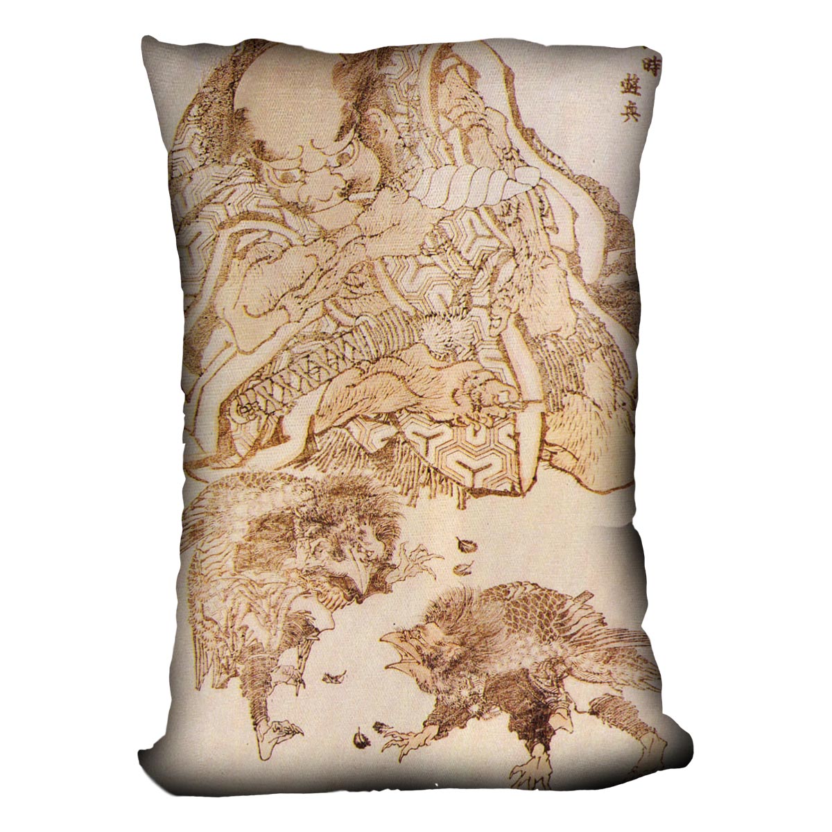 Exodus by Hokusai Cushion