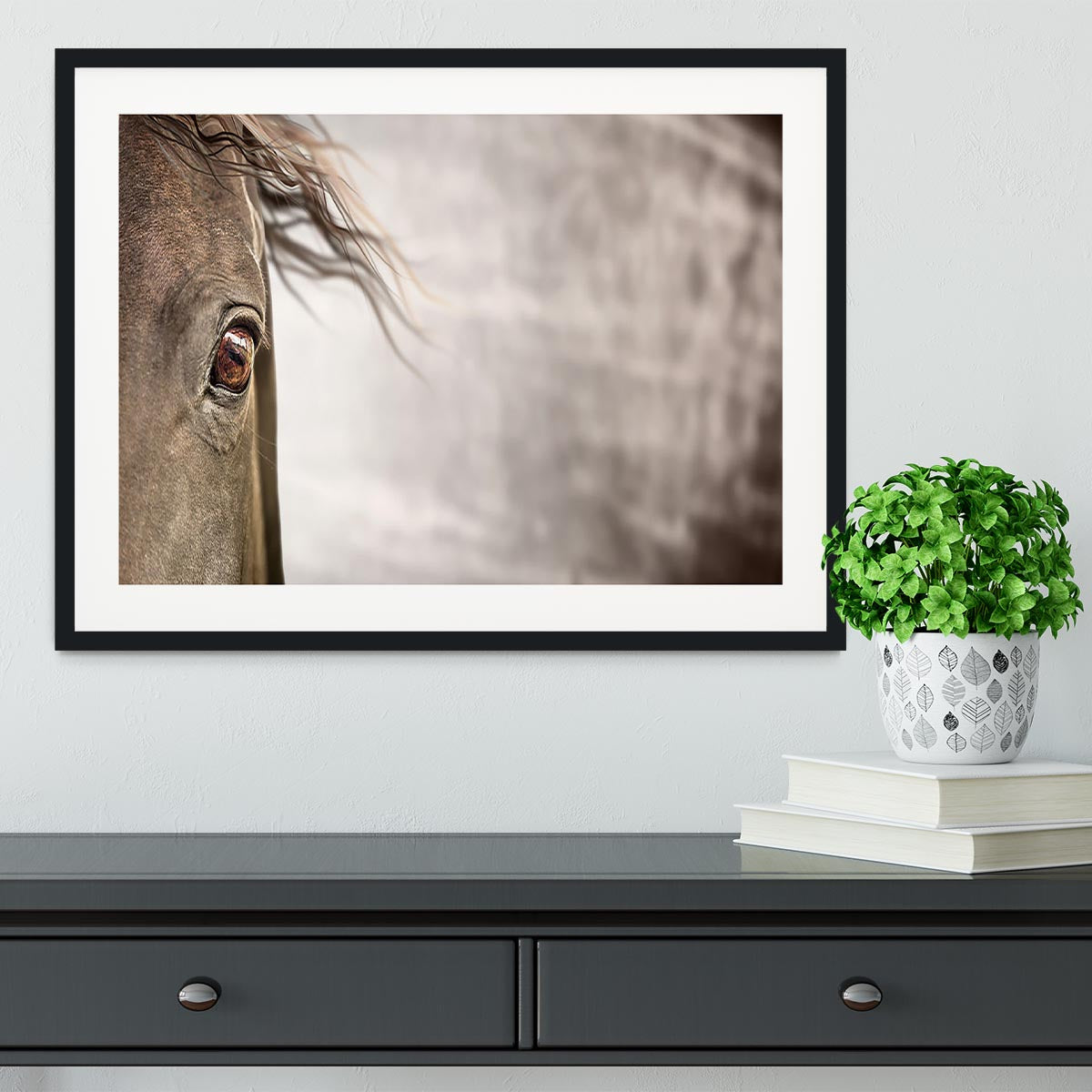 Eye of horse Framed Print - Canvas Art Rocks - 1