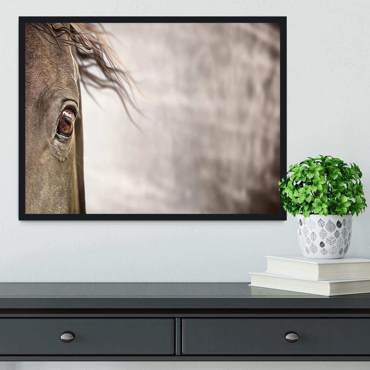Eye of horse Framed Print - Canvas Art Rocks - 2