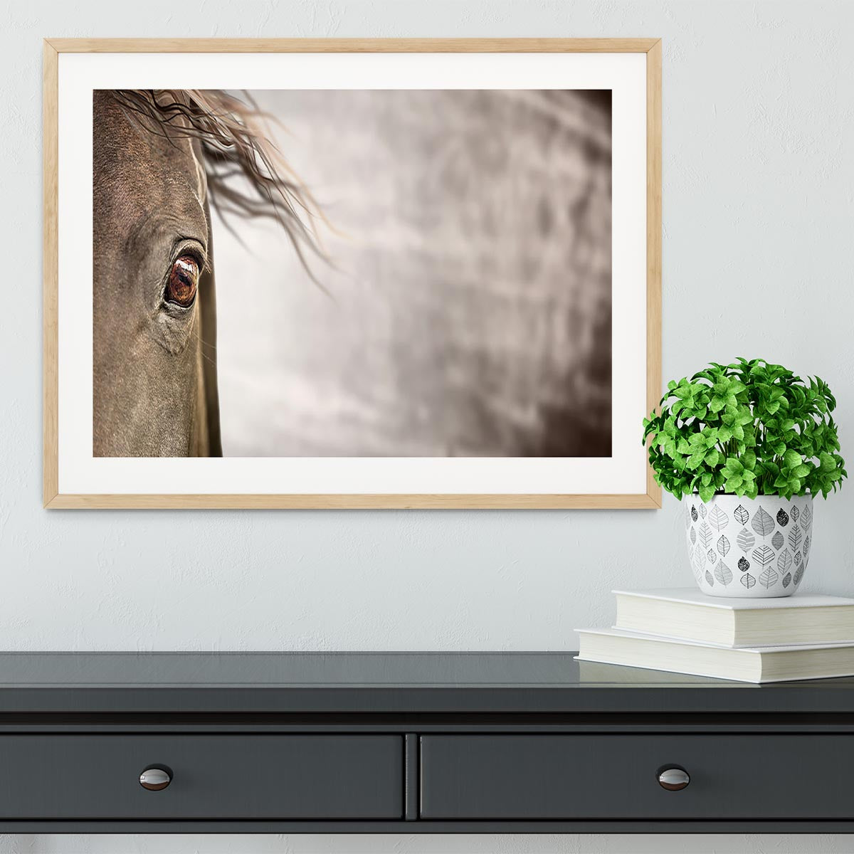 Eye of horse Framed Print - Canvas Art Rocks - 3