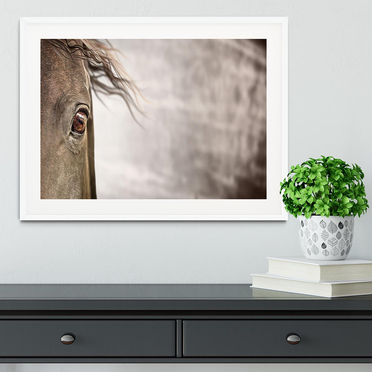 Eye of horse Framed Print - Canvas Art Rocks - 5