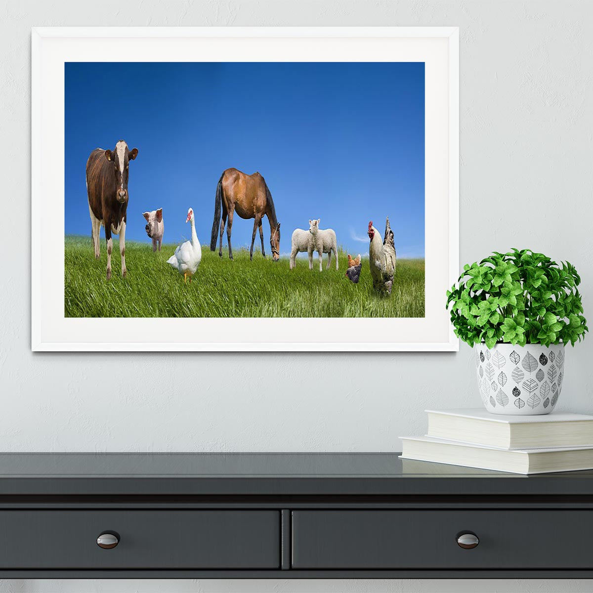Farm animals collection Framed Print - Canvas Art Rocks - 5