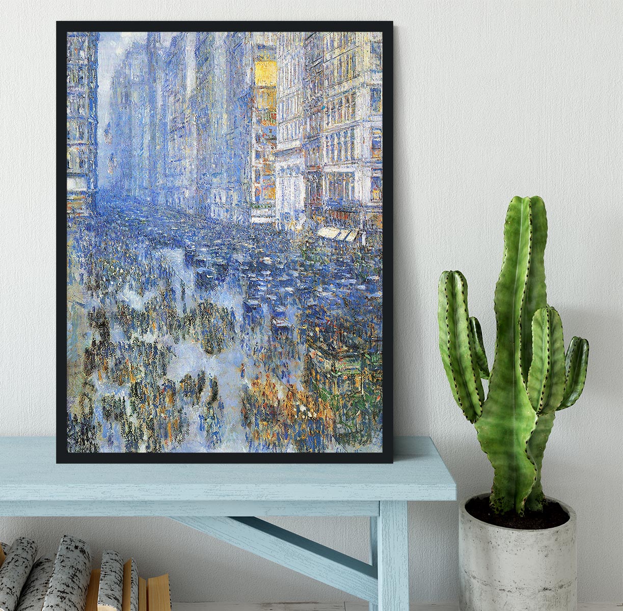 Fifth Avenue by Hassam Framed Print - Canvas Art Rocks - 2