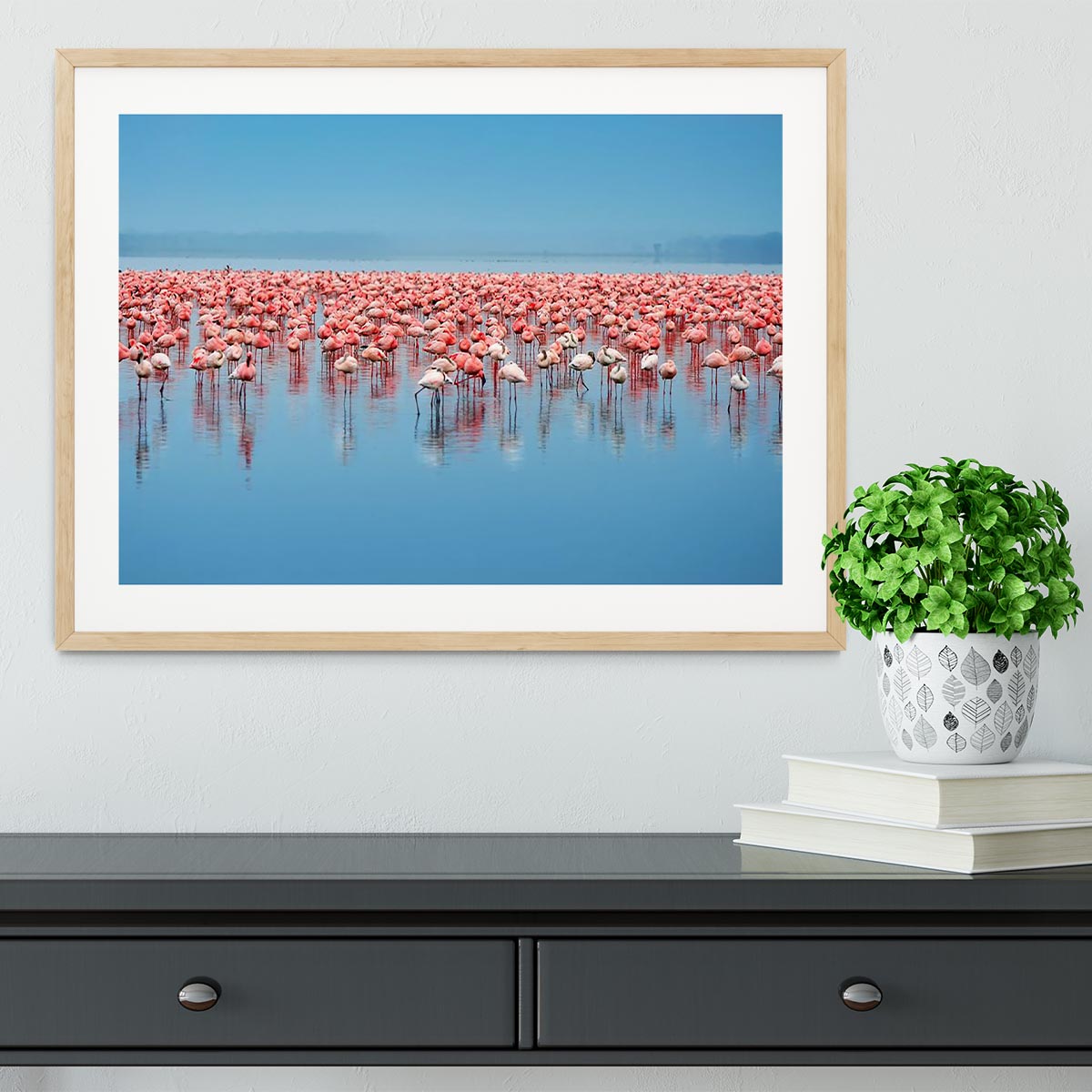 Flocks of flamingo Framed Print - Canvas Art Rocks - 3