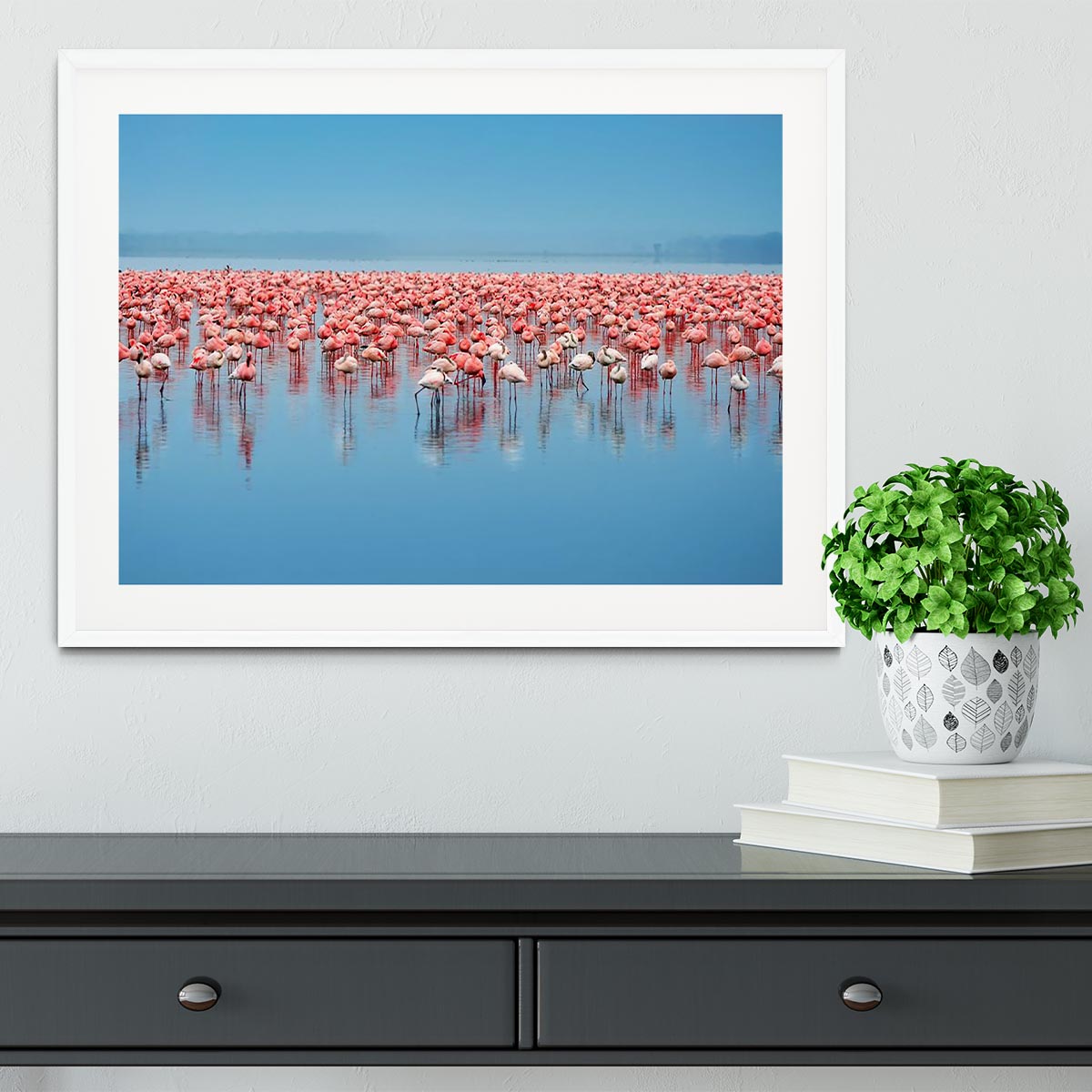 Flocks of flamingo Framed Print - Canvas Art Rocks - 5