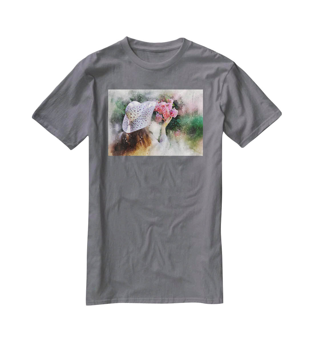 Flower Girl Painting T-Shirt - Canvas Art Rocks - 3