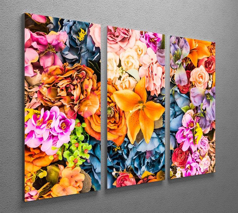 Flower background 3 Split Panel Canvas Print - Canvas Art Rocks - 2