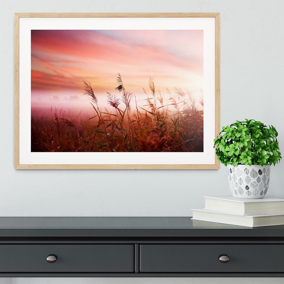 Foggy Landscape Early Morning Mist Framed Print - Canvas Art Rocks - 3