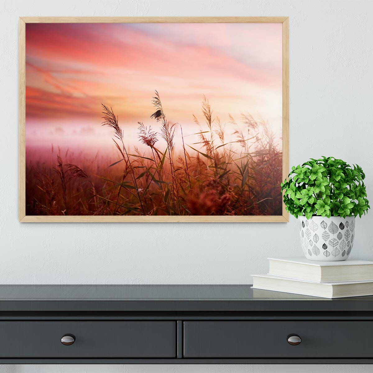 Foggy Landscape Early Morning Mist Framed Print - Canvas Art Rocks - 4