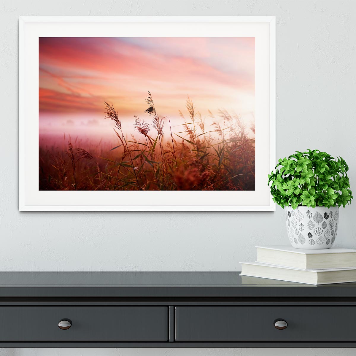 Foggy Landscape Early Morning Mist Framed Print - Canvas Art Rocks - 5