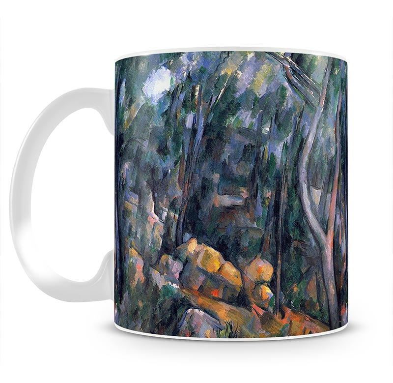 Forest caves in the cliffs above the ChEteau Noir by Cezanne Mug - Canvas Art Rocks - 1