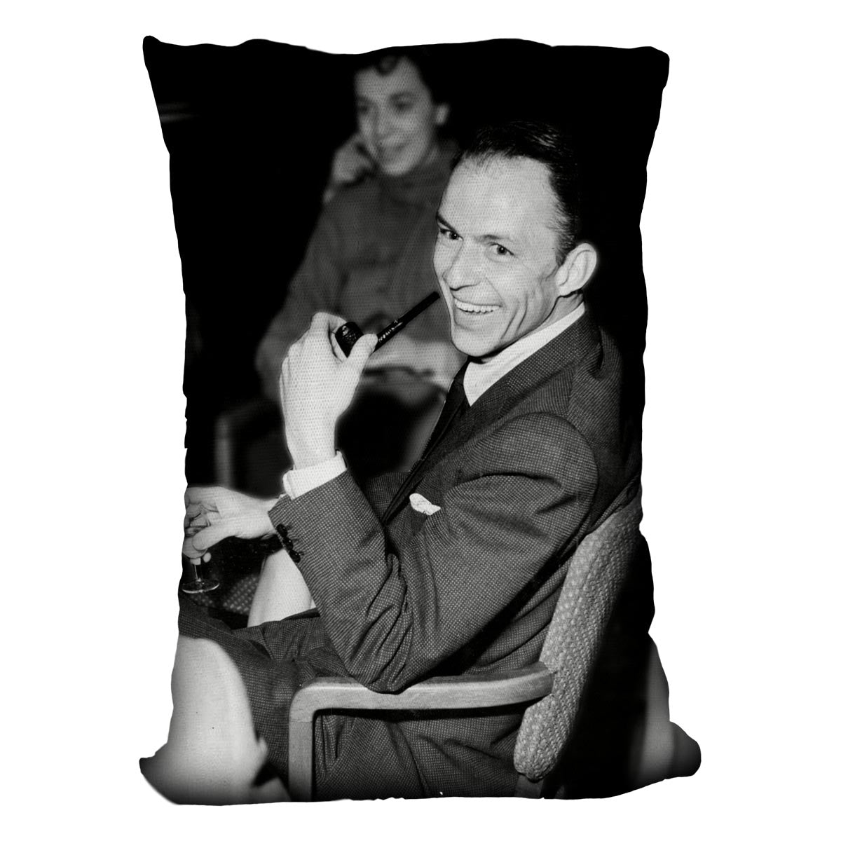 Frank Sinatra with pipe Cushion