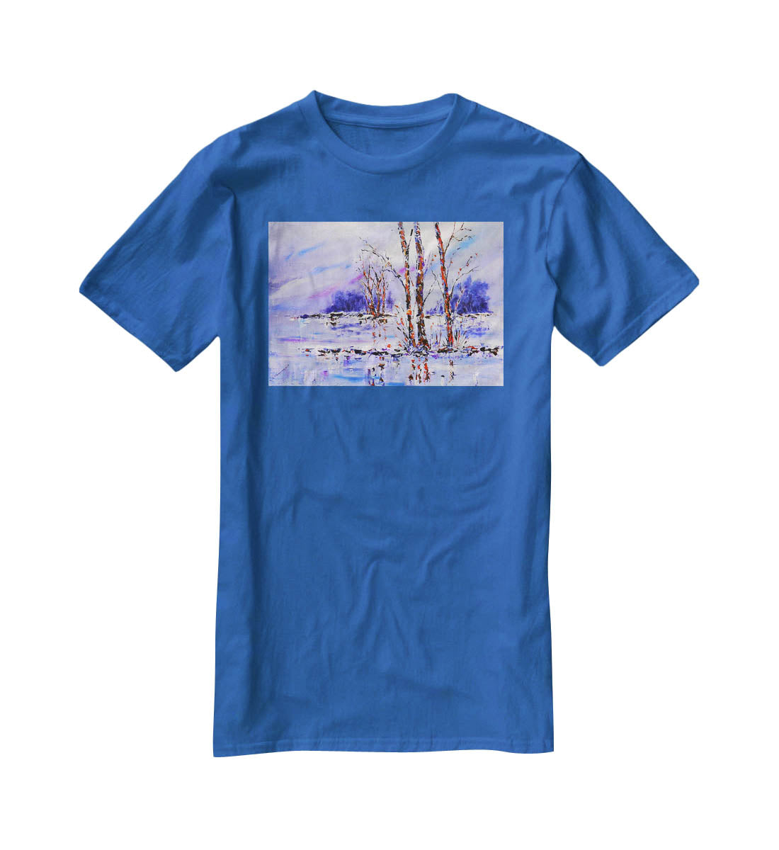 Frozen Tree Painting T-Shirt - Canvas Art Rocks - 2