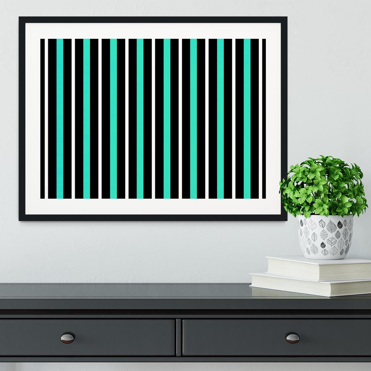 Funky Stripes FS1 Framed Print - Canvas Art Rocks - 1