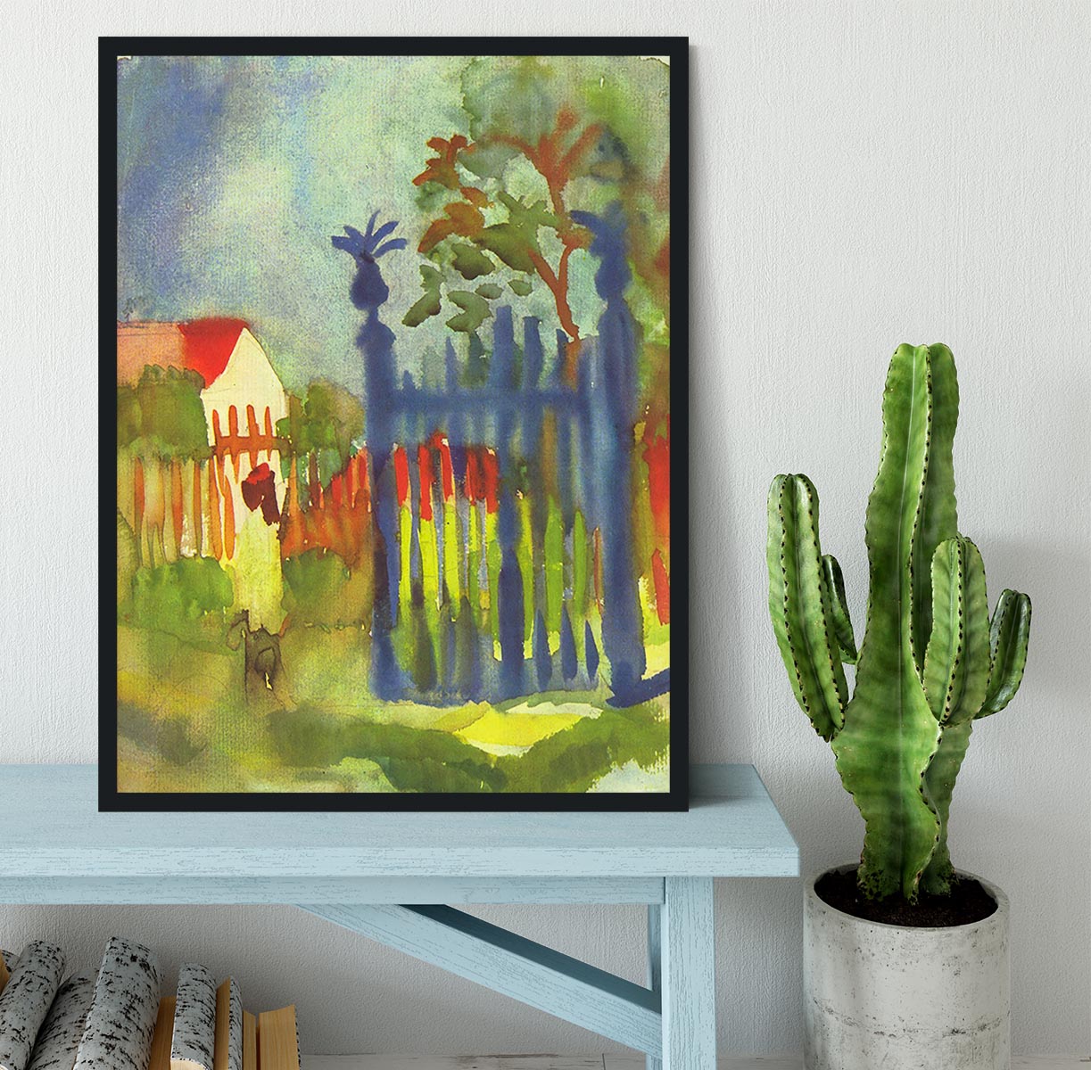 Garden gate by Macke Framed Print - Canvas Art Rocks - 2