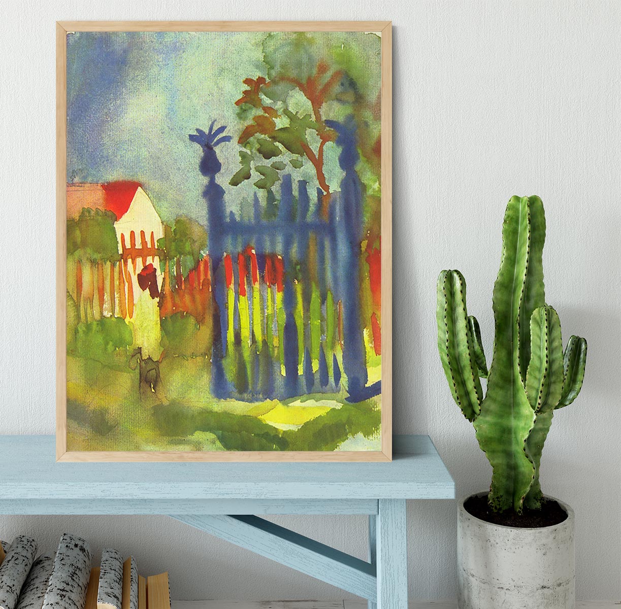 Garden gate by Macke Framed Print - Canvas Art Rocks - 4