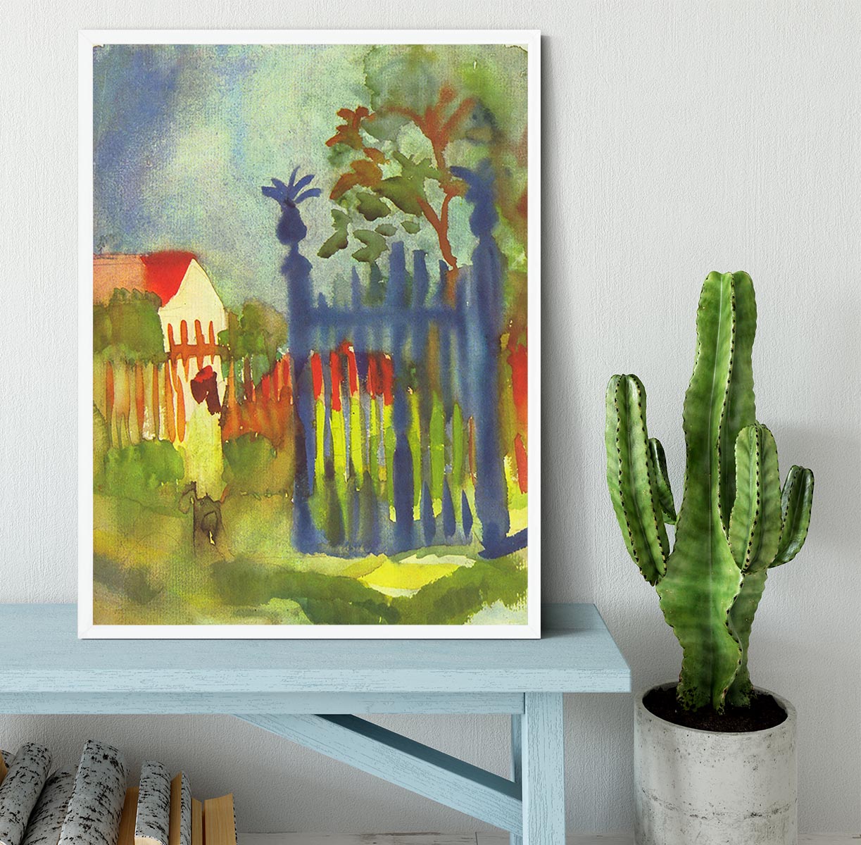 Garden gate by Macke Framed Print - Canvas Art Rocks -6