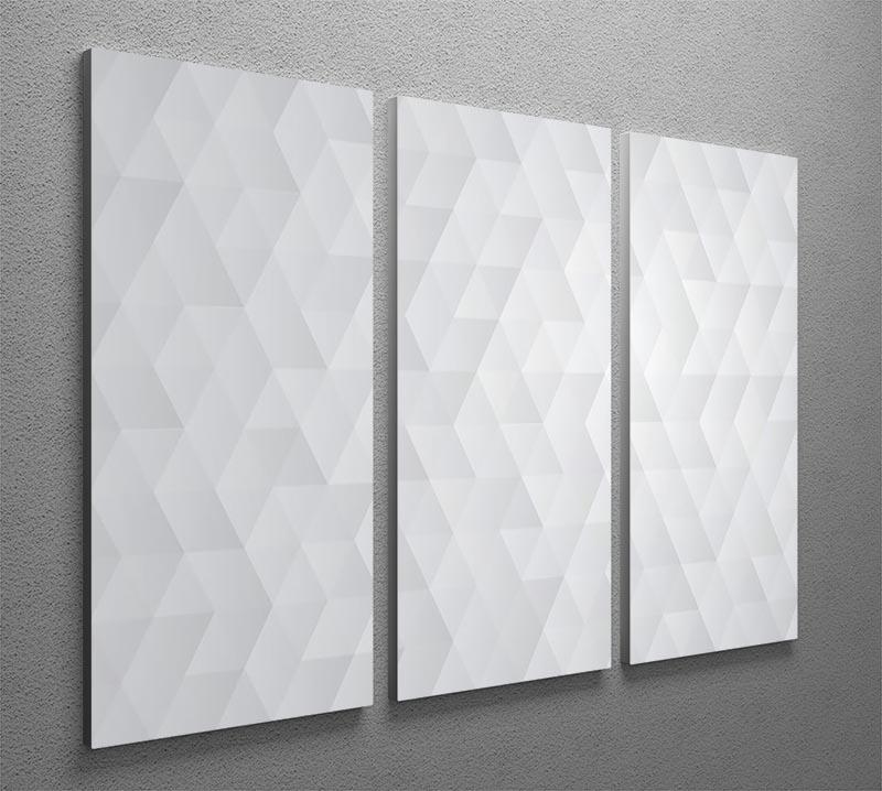 Geometric style abstract grey 3 Split Panel Canvas Print - Canvas Art Rocks - 2
