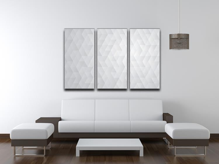 Geometric style abstract grey 3 Split Panel Canvas Print - Canvas Art Rocks - 3