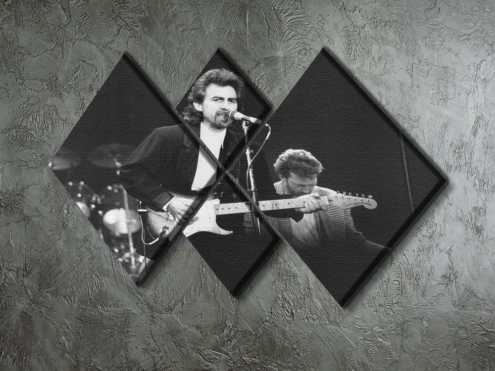 George Harrison at the Princes Trust concert in 1988 4 Square Multi Panel Canvas - Canvas Art Rocks - 2
