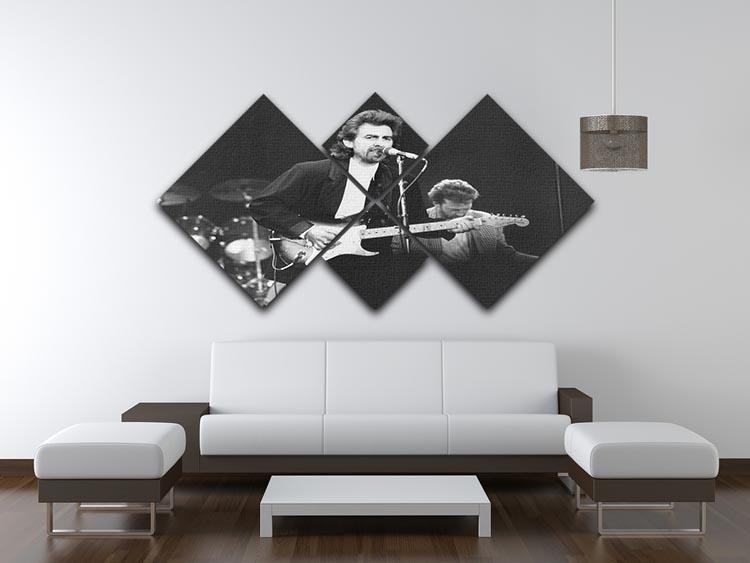 George Harrison at the Princes Trust concert in 1988 4 Square Multi Panel Canvas - Canvas Art Rocks - 3