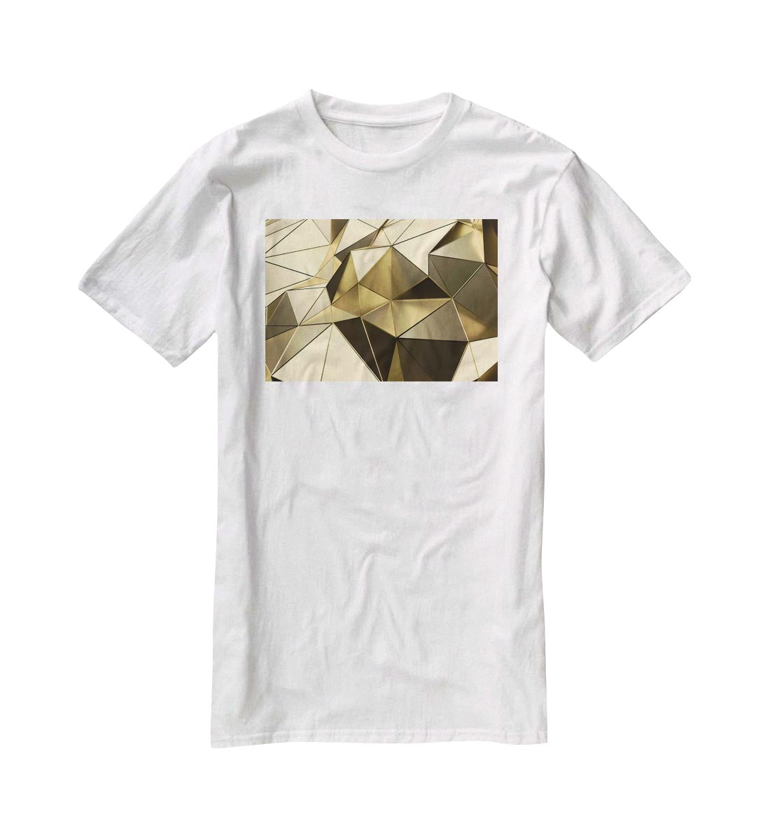 Gold Geometric Surface T-Shirt - Canvas Art Rocks - 5