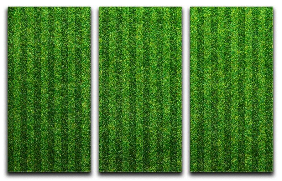 Green grass soccer field 3 Split Panel Canvas Print - Canvas Art Rocks - 1