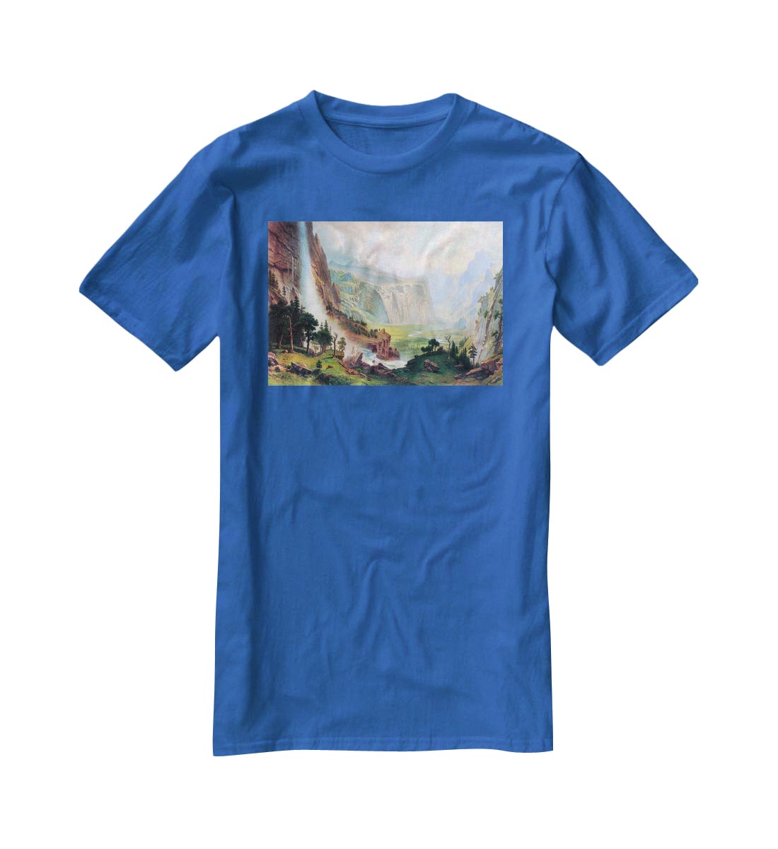 Half Dome in Yosemite by Bierstadt T-Shirt - Canvas Art Rocks - 2