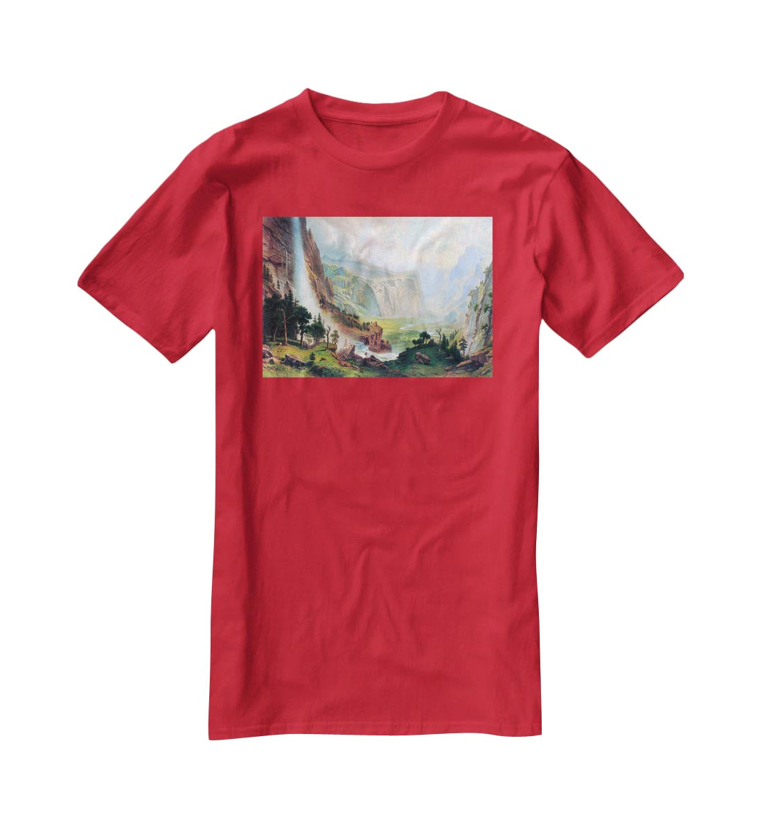 Half Dome in Yosemite by Bierstadt T-Shirt - Canvas Art Rocks - 4