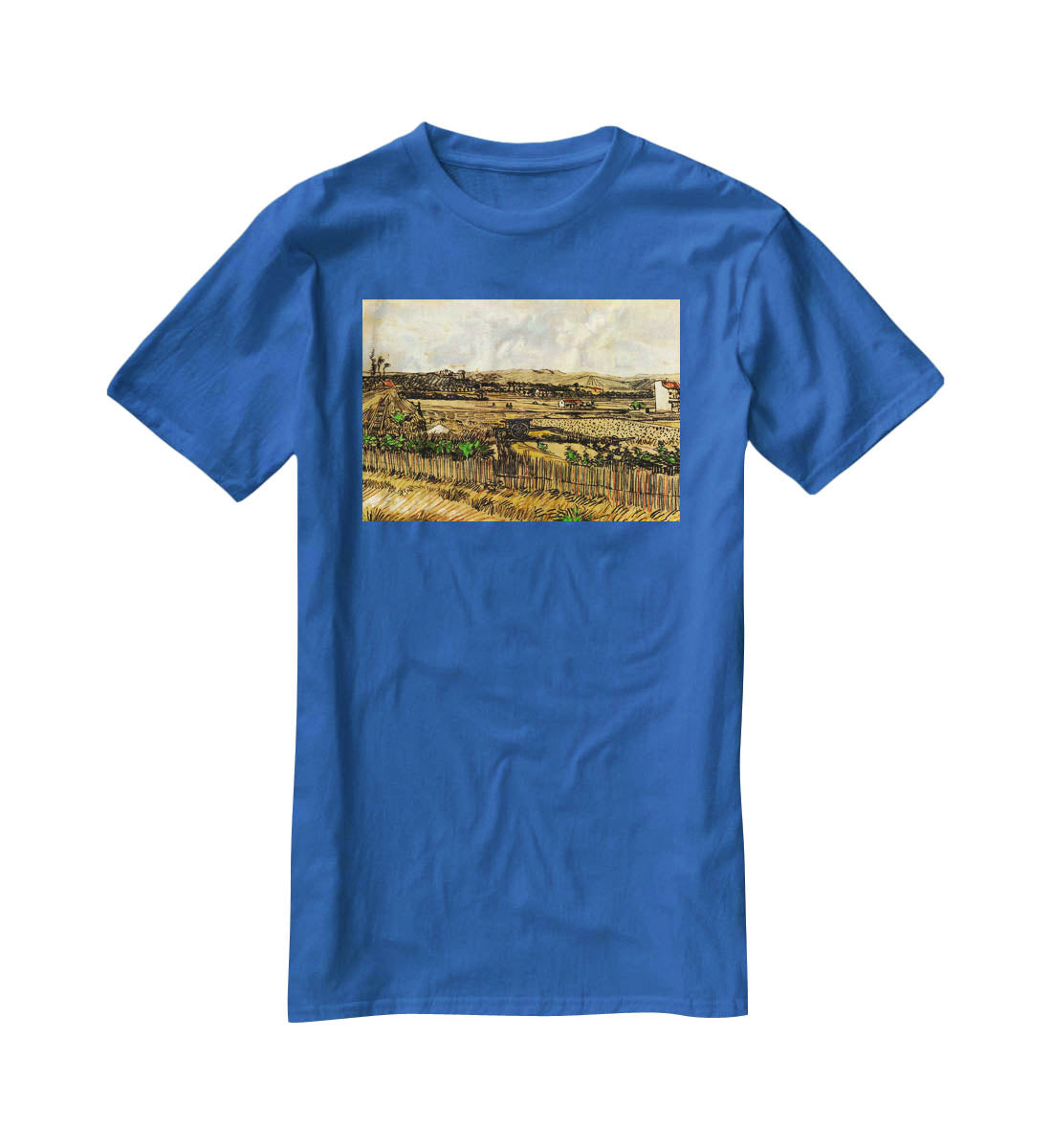 Harvest in Provence at the Left Montmajour by Van Gogh T-Shirt - Canvas Art Rocks - 2