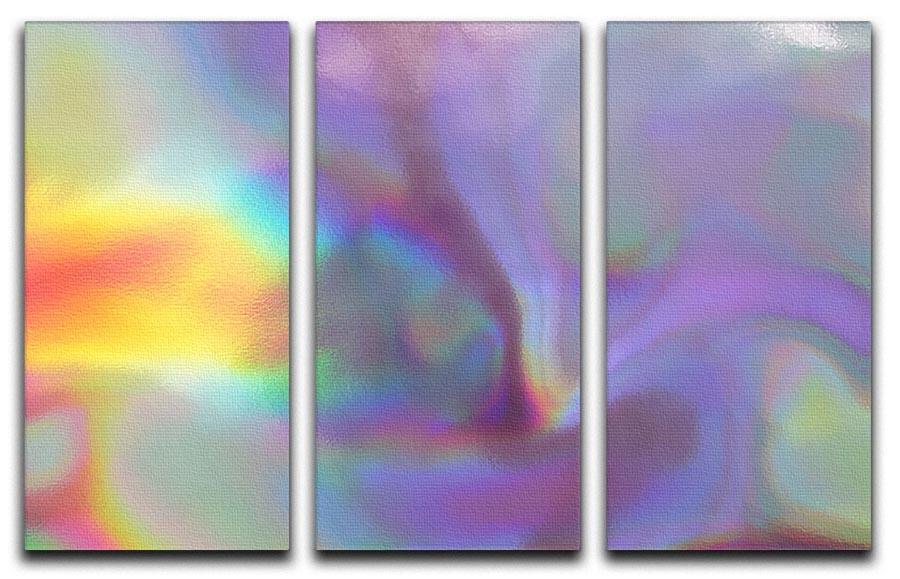 Holographic texture 2 3 Split Panel Canvas Print - Canvas Art Rocks - 1