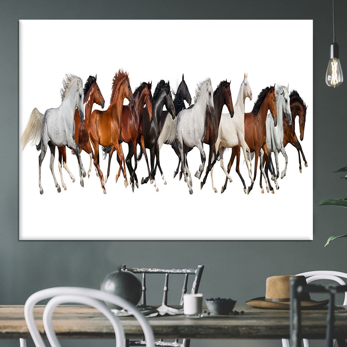 Horse herd Canvas Print or Poster - Canvas Art Rocks - 3