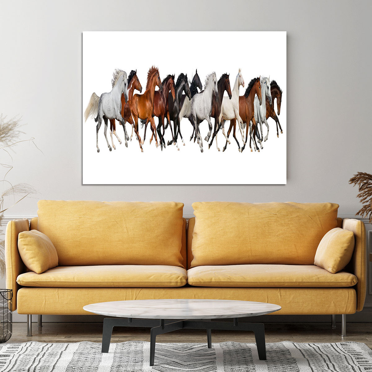 Horse herd Canvas Print or Poster - Canvas Art Rocks - 4