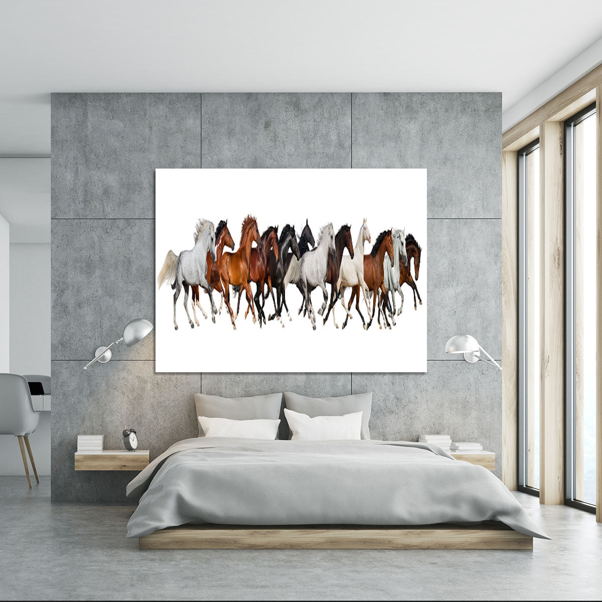 Horse herd Canvas Print or Poster - Canvas Art Rocks - 5