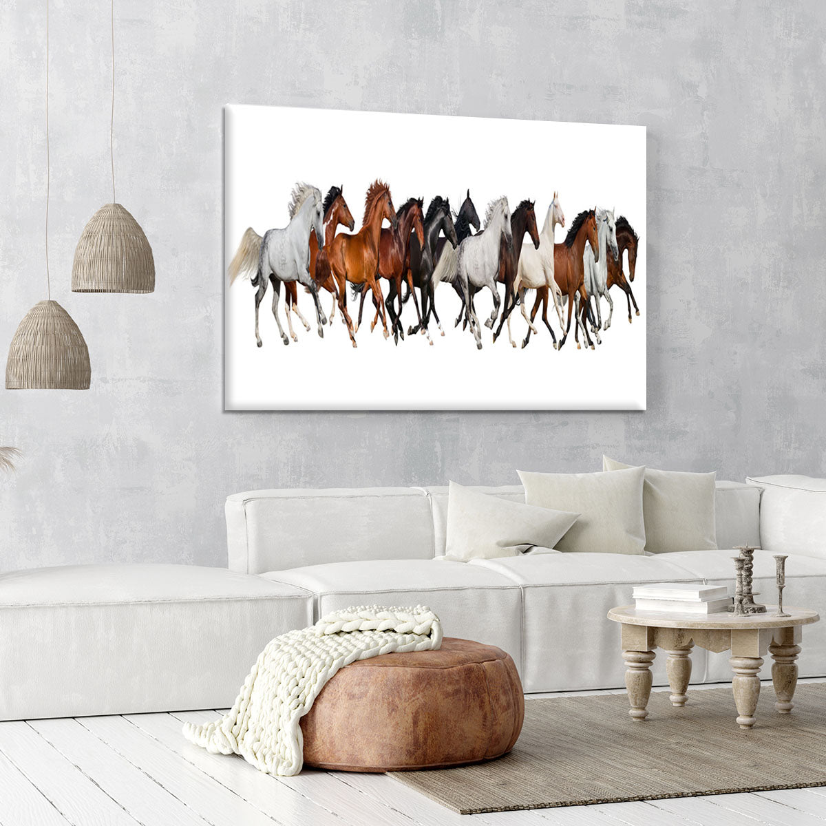 Horse herd Canvas Print or Poster - Canvas Art Rocks - 6